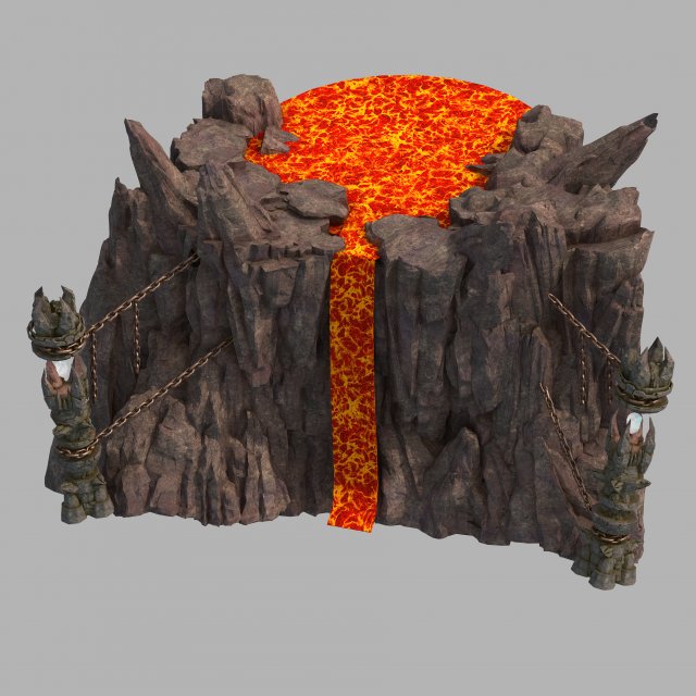lava-waterfall 01 Modelo 3D .c4d .max .obj .3ds .fbx .stl .blend 