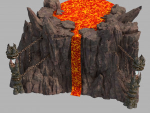 lava-waterfall 01 Modelo 3D