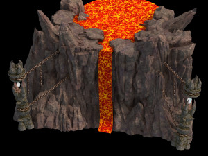 lava-waterfall 01 Modelo 3D