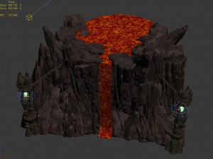 lava-waterfall 01 Modelo 3D