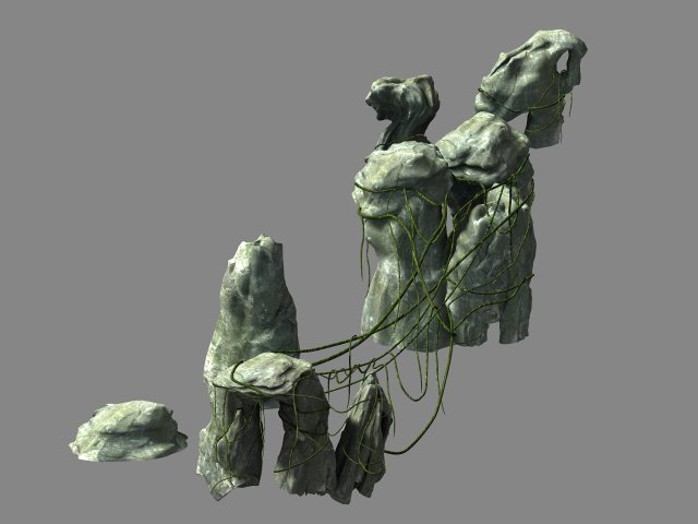 mountain-wound rattan-stone Modèle 3D .c4d .max .obj .3ds .fbx .stl .blend 