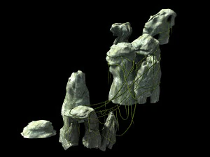 mountain-wound rattan-stone 3D Model