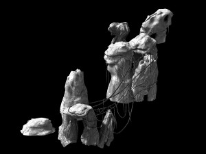 mountain-wound rattan-stone Modèle 3D