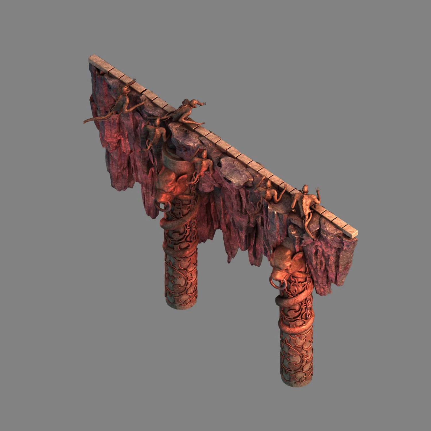 mountain-monster 03 3D Model .c4d .max .obj .3ds .fbx .stl .blend 
