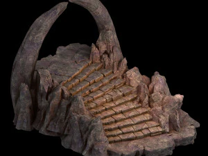 mountain-stone ladder 03 3D Model