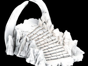 mountain-stone ladder 03 Model 3D