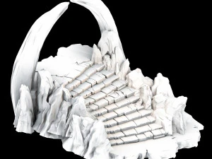 mountain-stone ladder 03 3D Model
