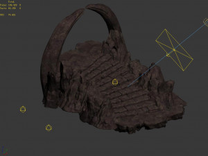 mountain-stone ladder 03 Model 3D