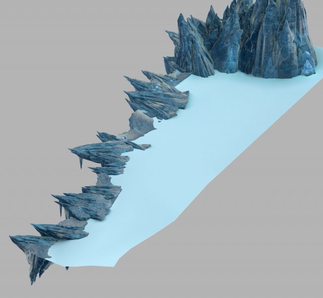 dragon fortress-terrain ice edge Modelo 3D .c4d .max .obj .3ds .fbx .stl .blend 