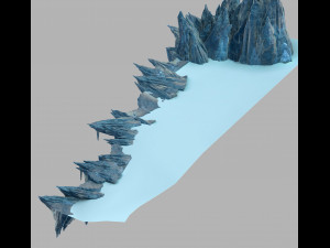 dragon fortress-terrain ice edge 3D Model