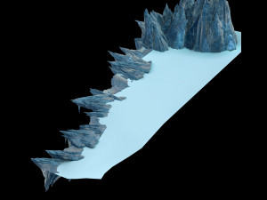 dragon fortress-terrain ice edge Modelo 3D