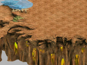 dragon fortress-terrain ice edge 02 3D Model