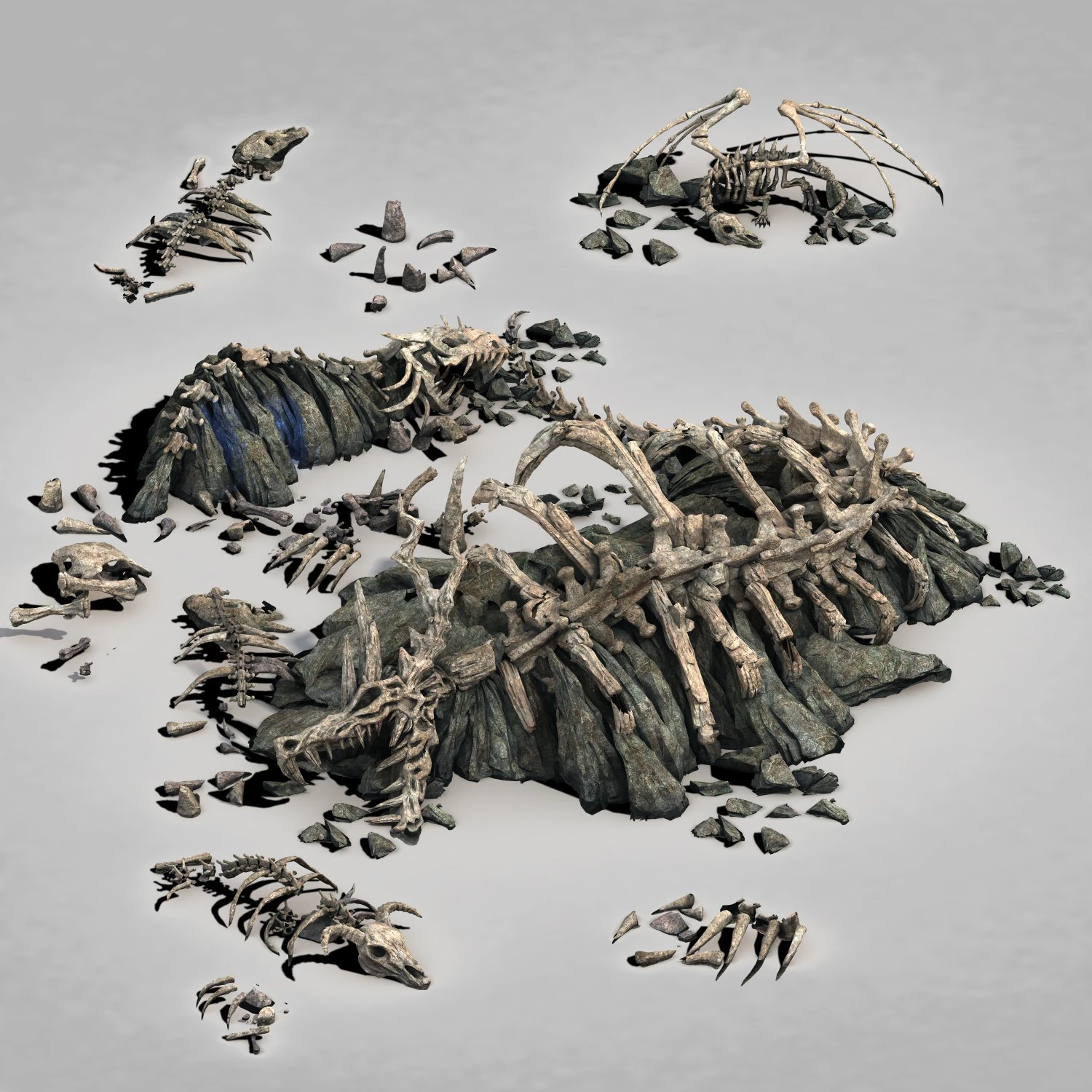 dragon fortress-dragon bone 3D Model .c4d .max .obj .3ds .fbx .stl .blend 