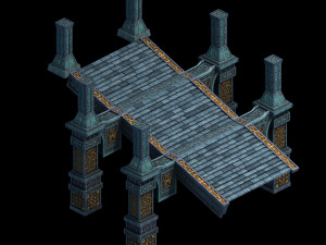dragon fortress-stone stairs 3D Модель