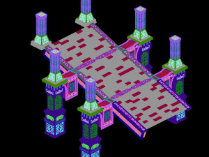 dragon fortress-stone stairs 3D Модель