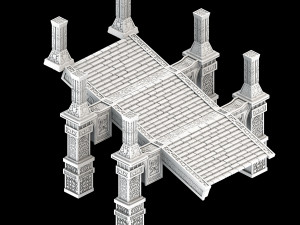 dragon fortress-stone stairs 3D Модель