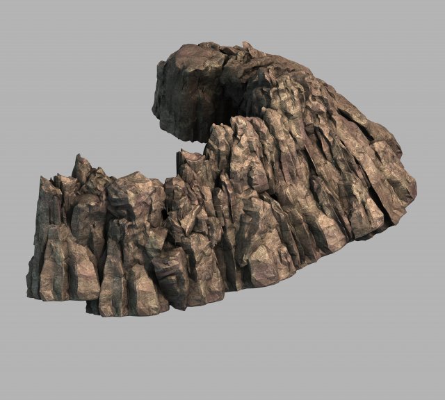 dragon fortress-taizi mountain 3D 模型 .c4d .max .obj .3ds .fbx .stl .blend 