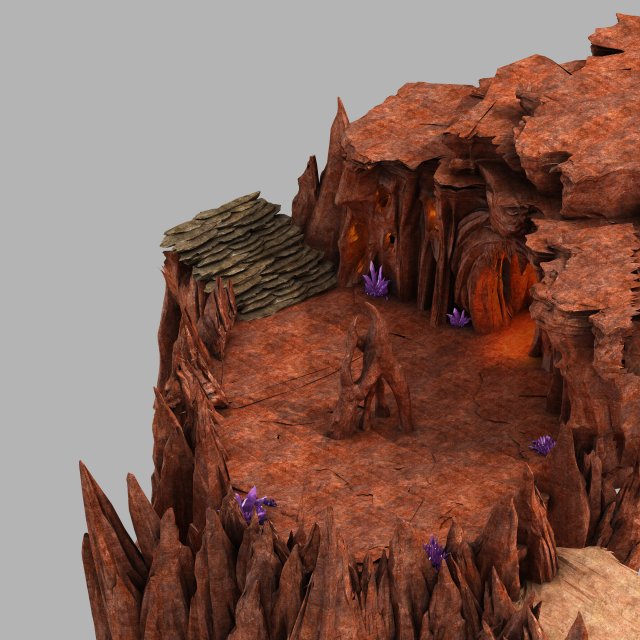 shennong fortress-lower right mountain Modelo 3D .c4d .max .obj .3ds .fbx .stl .blend 