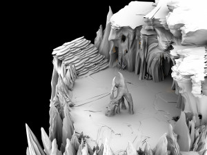 shennong fortress-lower right mountain Modelo 3D