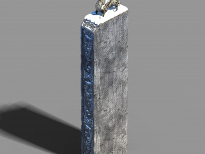 stone tablet-sculpture-snow 85 3D Model