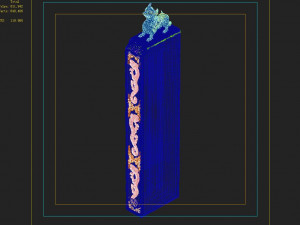 stone tablet-sculpture-snow 85 3D Model