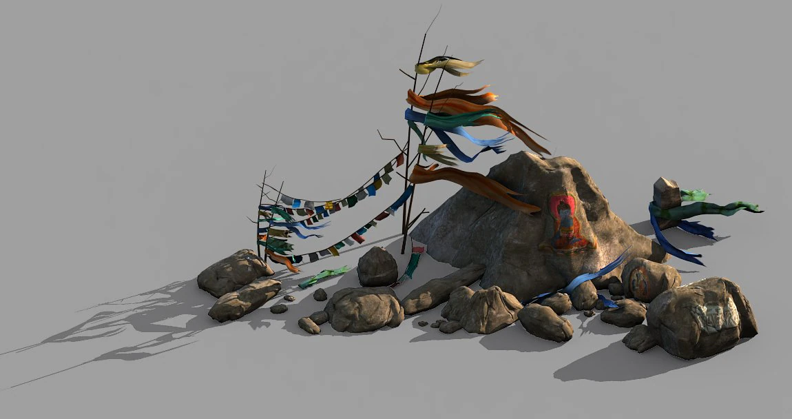 stone-desert-color stone 3D Model .c4d .max .obj .3ds .fbx .stl .blend 