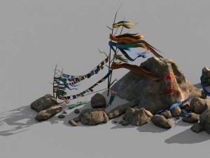 batu warna batu gurun Model 3D