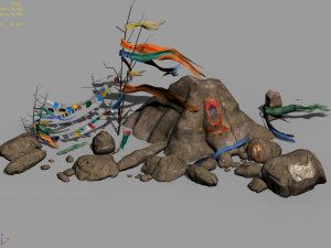 stone-desert-color stone Model 3D