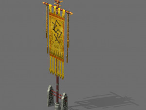 natural landscape-wuzhishan 4 big dipper-flag 12 3D Model