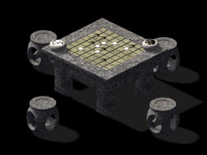 game-chess table 01 3D Model