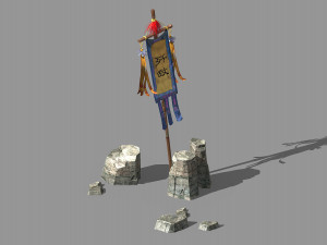 cheng yaojin-stone-flag 3D Model