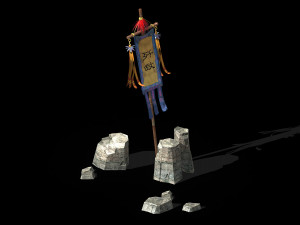 cheng yaojin-stone-flag 3D Model