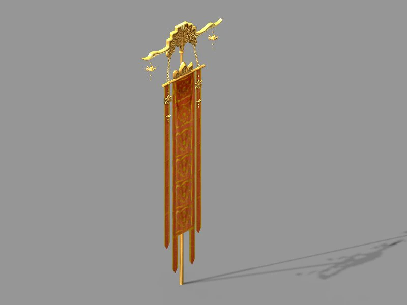 banner 054 3D Model .c4d .max .obj .3ds .fbx .stl .blend