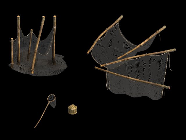 props-fisherman-fishing net 3D Model in Other 3DExport