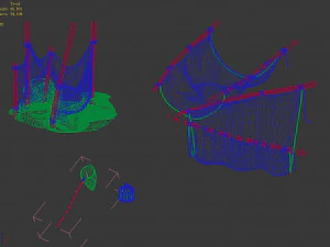 adere&ccedil;os-pescador-rede de pesca Modelo 3D