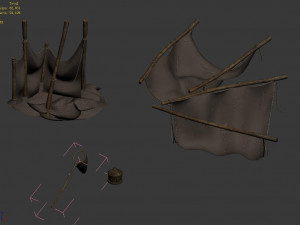 props-fisherman-fishing net 3D Модель