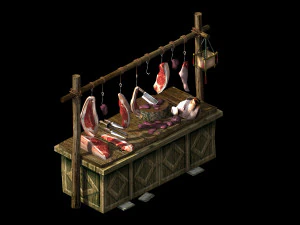 street stall-culture-butcher shop 12 3D Model