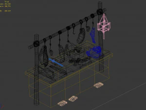 street stall-culture-butcher shop 12 3D Model
