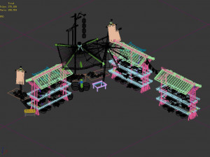 east city-vegetable stall Modèle 3D