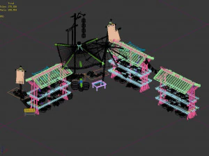east city-vegetable stall 3D Model