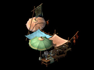 east city-tea shop 3D Model