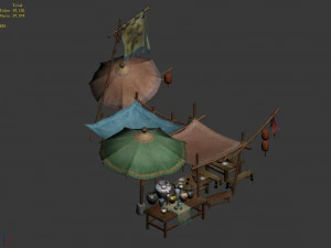 east city-tea shop 3D Model