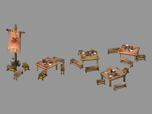 east city-tea stand Model 3D