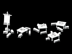 east city-tea stand 3D Model