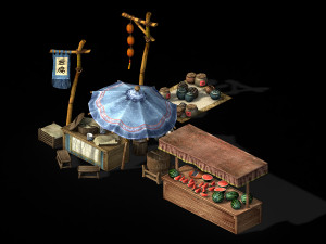 east market-tofu stand Modelo 3D