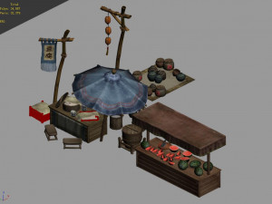 east market-tofu stand Modelo 3D