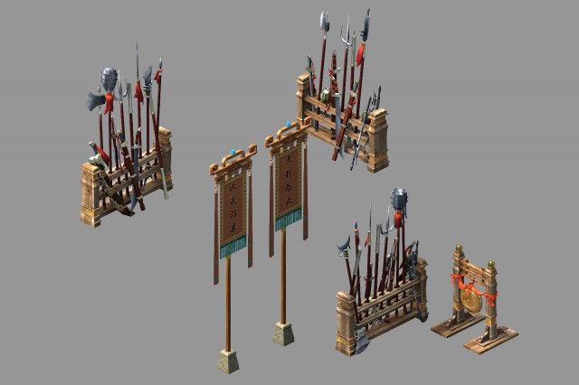 east city-arena-stage props Modèle 3D .c4d .max .obj .3ds .fbx .stl .blend 