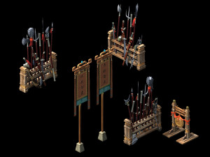 east city-arena-stage props Modèle 3D