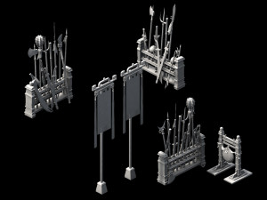 east city-arena-stage props Modèle 3D