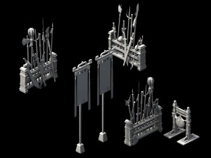 east city-arena-stage props 3D Model